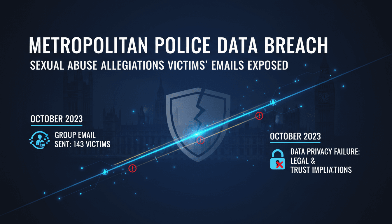 Metropolitan Police Apologizes for Data Breach Exposing Email Addresses of Sexual Abuse Allegations Victims