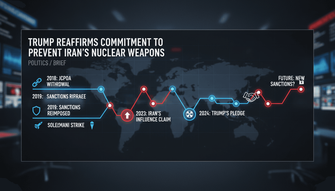 President Trump addressing Iran's nuclear ambitions and U.S. foreign policy.