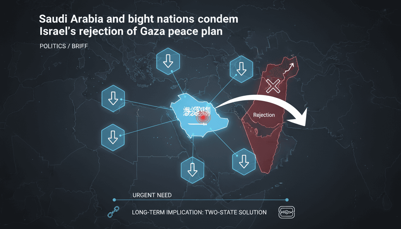 Map of Middle East highlighting countries condemning Israel's actions