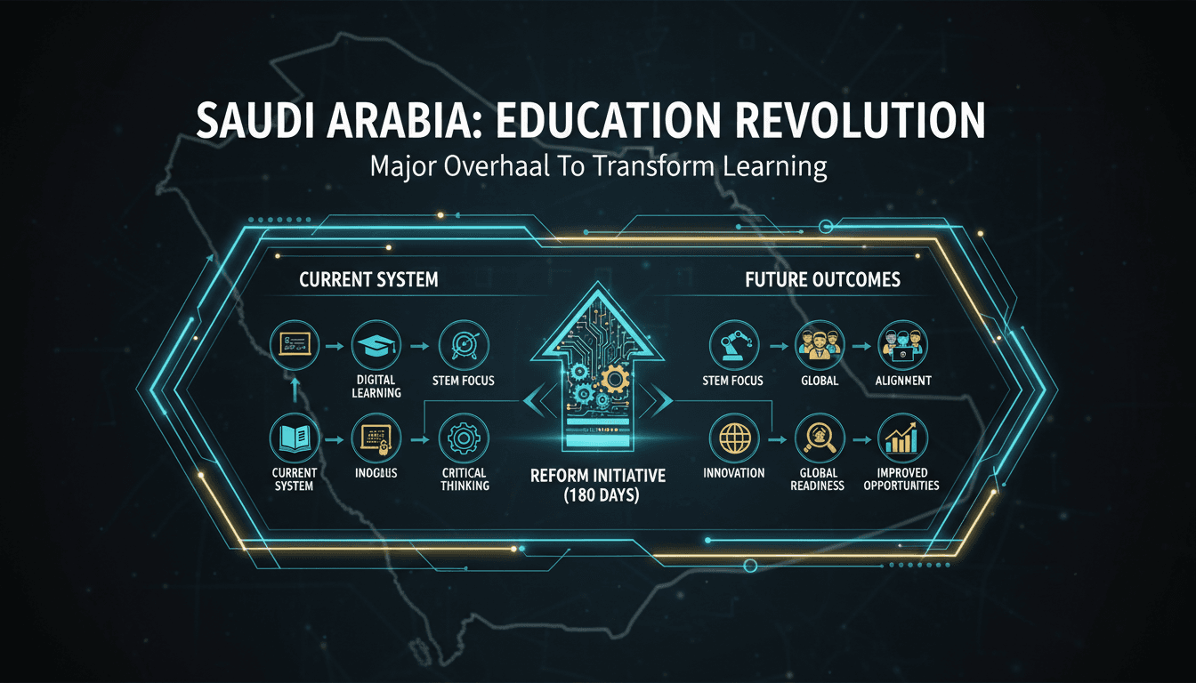 Saudi Minister of Education announcing new education reforms