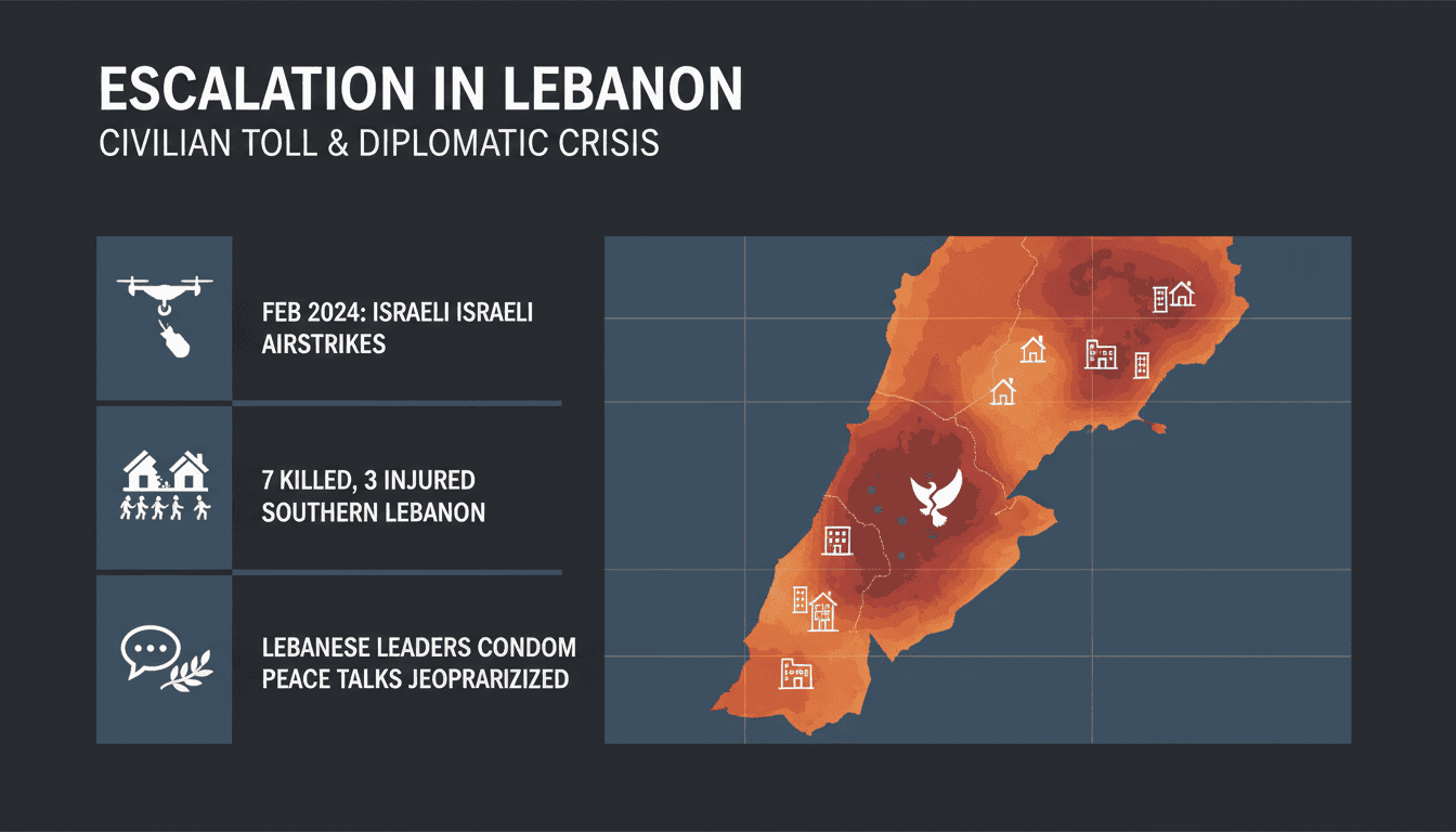 Israeli airstrikes in southern Lebanon leading to civilian casualties and regional tensions.