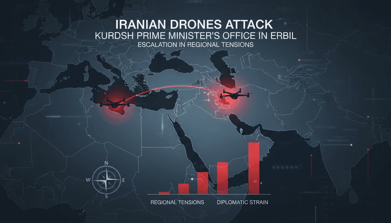 Iranian drones attack Kurdish Prime Minister's office in Erbil