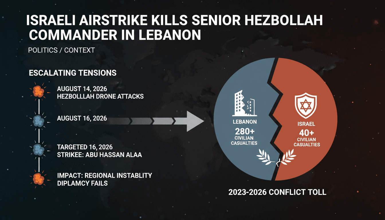 Israeli Airstrike Kills Senior Hezbollah Commander in Lebanon