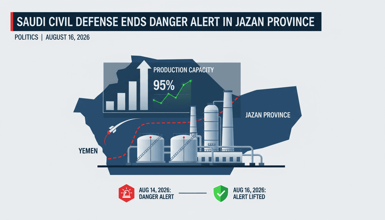 Saudi Civil Defense Ends Danger Alert in Jazan Province