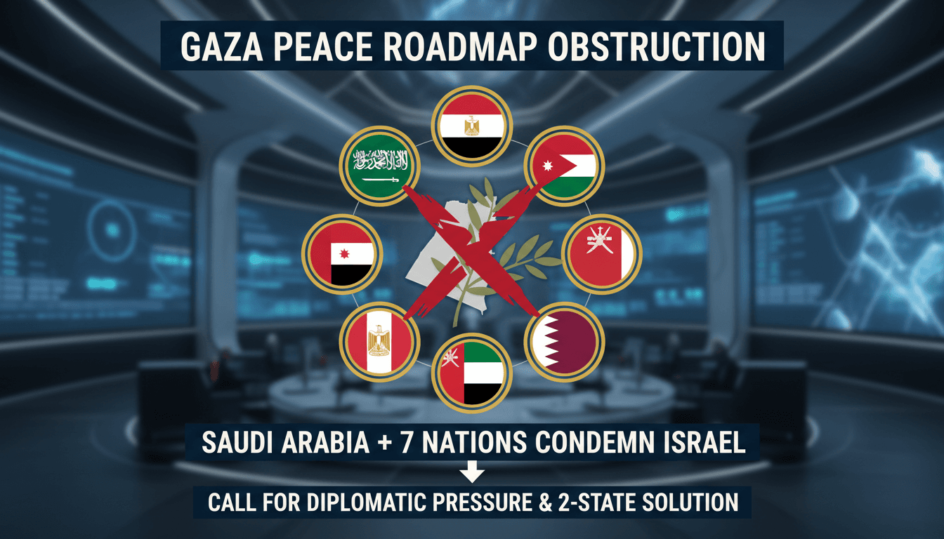 Saudi Arabia and Seven Nations Condemn Israel for Gaza Conflict Obstruction