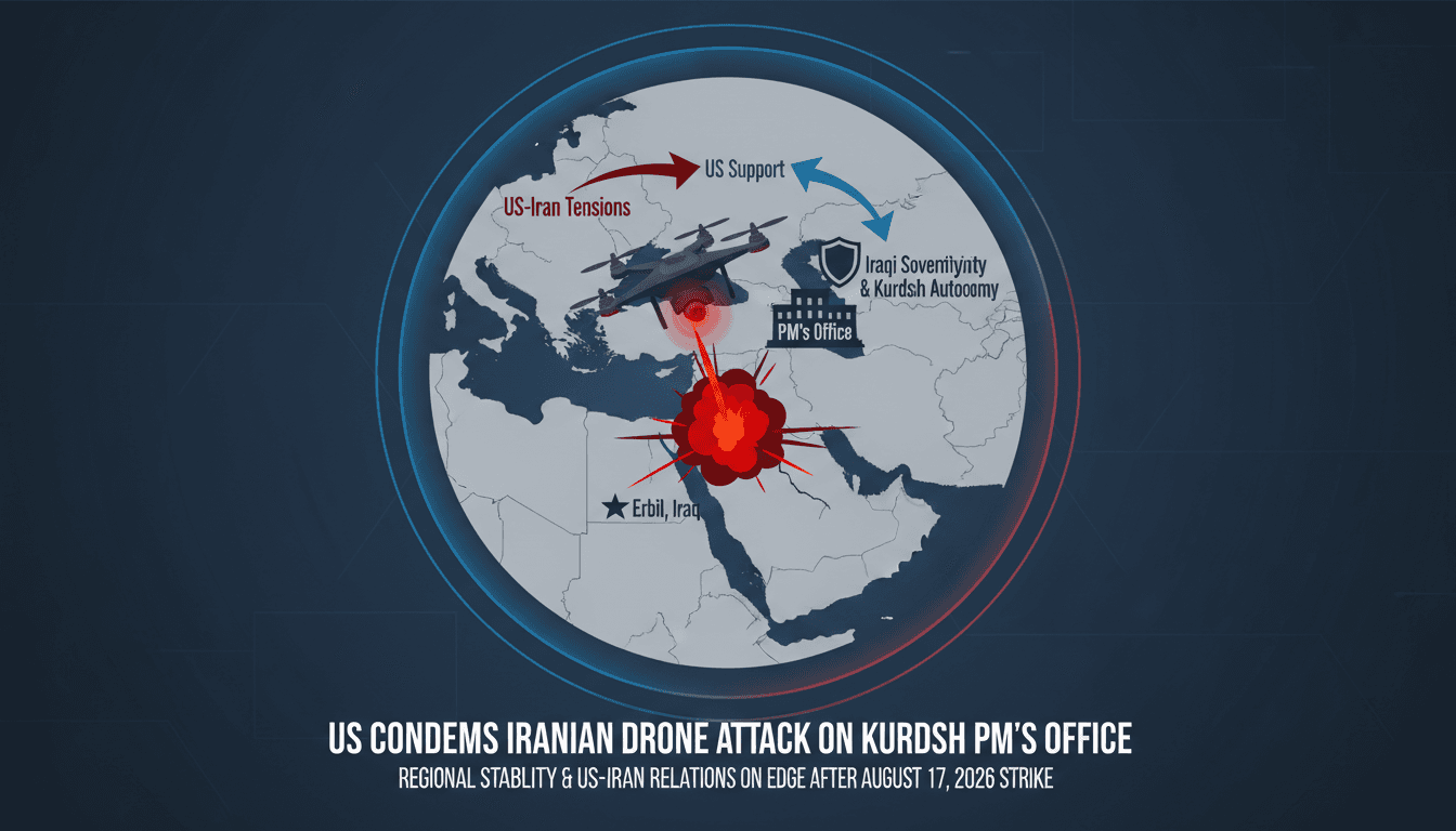 US Envoy Tom Barrack condemns Iranian drone attack on Kurdistan PM's office, emphasizing regional stability risks.
