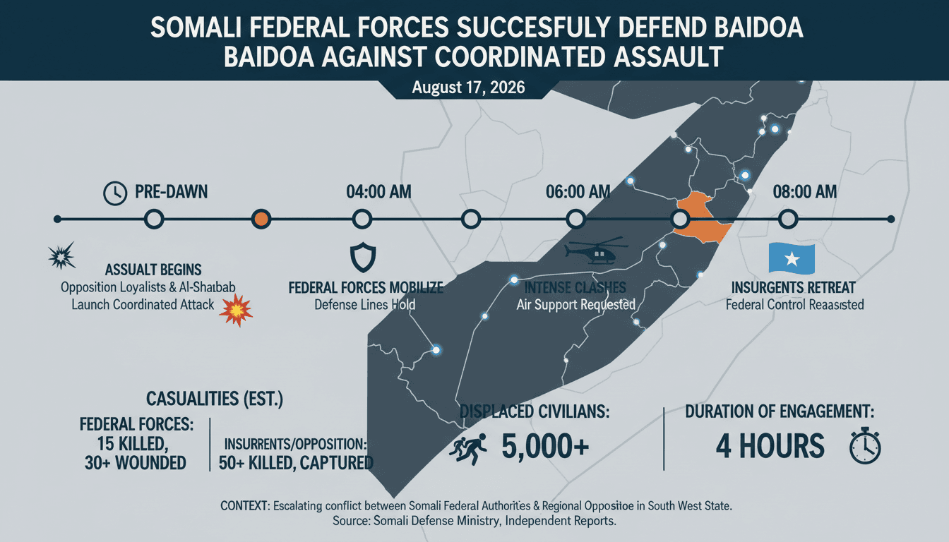 Somali Federal Forces Successfully Defend Baidoa Against Coordinated Assault