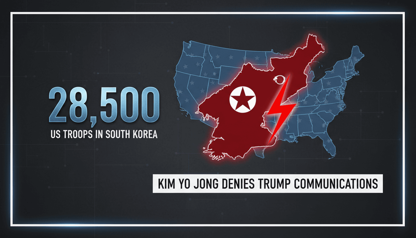 Map showing US military presence in South Korea and North Korea's leadership dynamics.