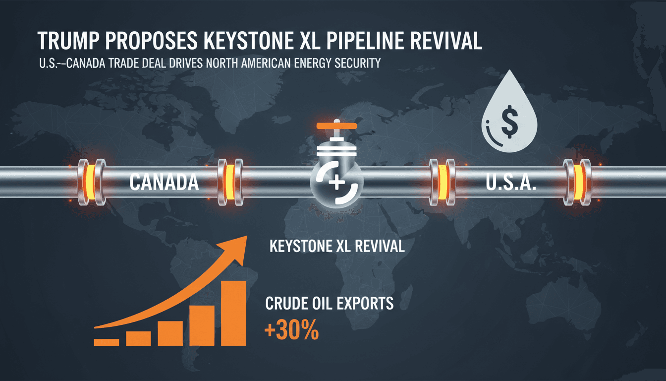 Trump Proposes Keystone XL Pipeline Revival Linked to U.S.-Canada Trade Deal