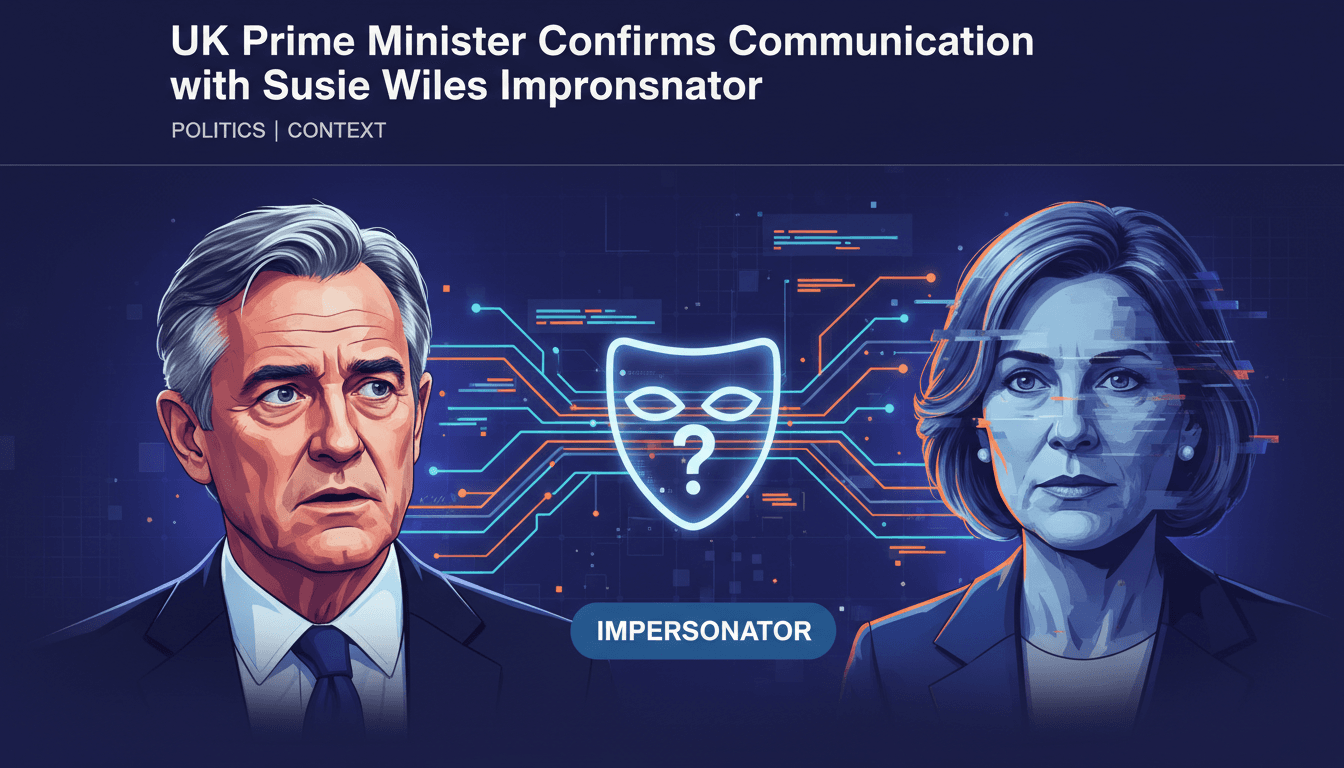 UK Prime Minister Confirms Communication with Susie Wiles Impersonator