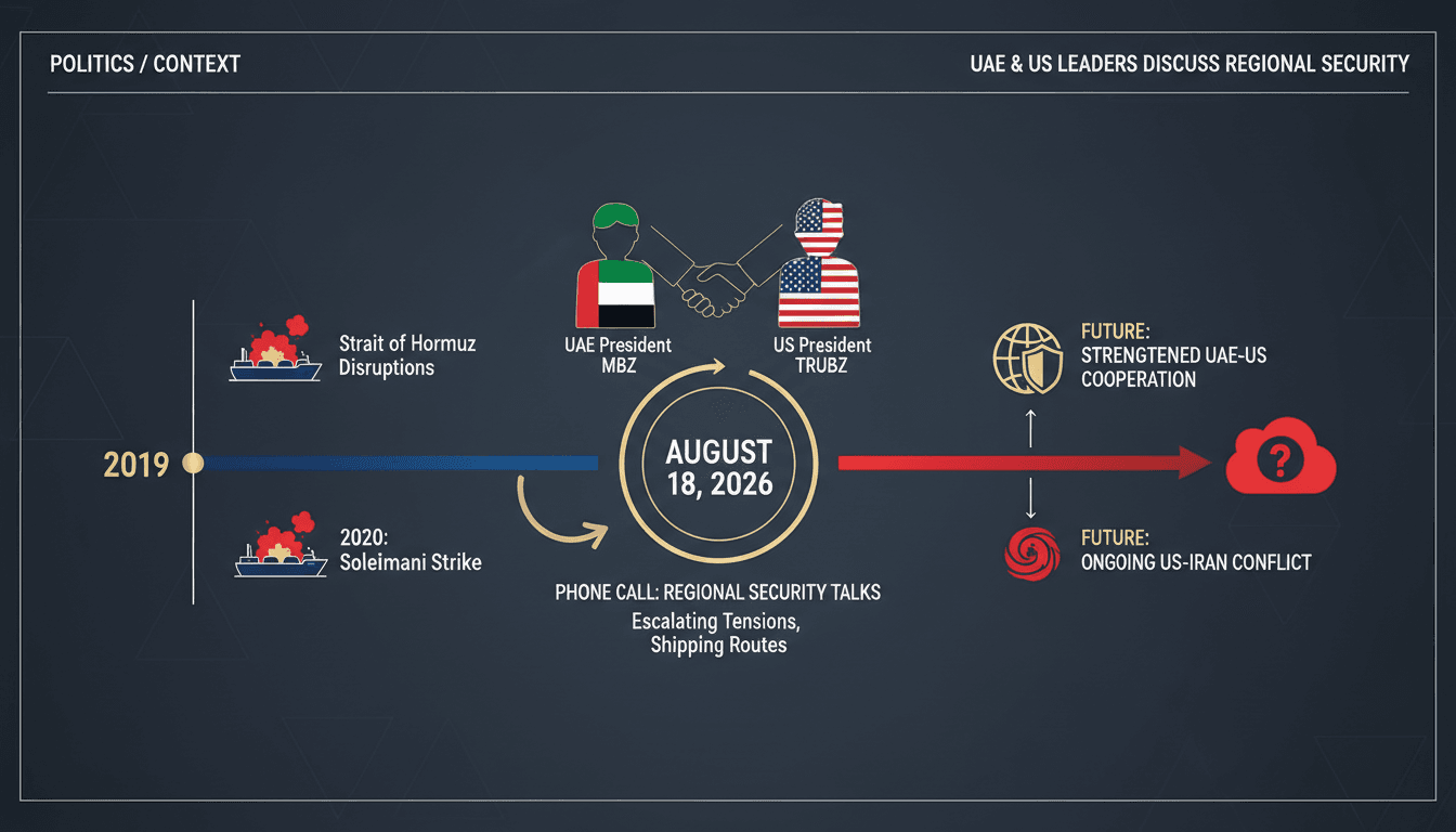 UAE President Sheikh Mohamed bin Zayed Al Nahyan on a call with US President Donald Trump discussing regional security and bilateral ties.