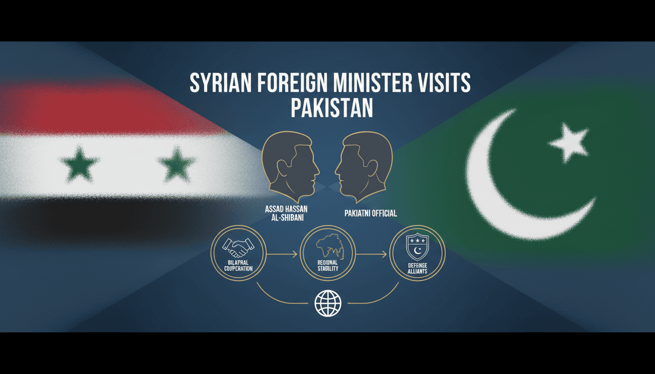 Syrian Foreign Minister Asaad Hassan al-Shibani meets with Pakistani officials during his first visit in 19 years.