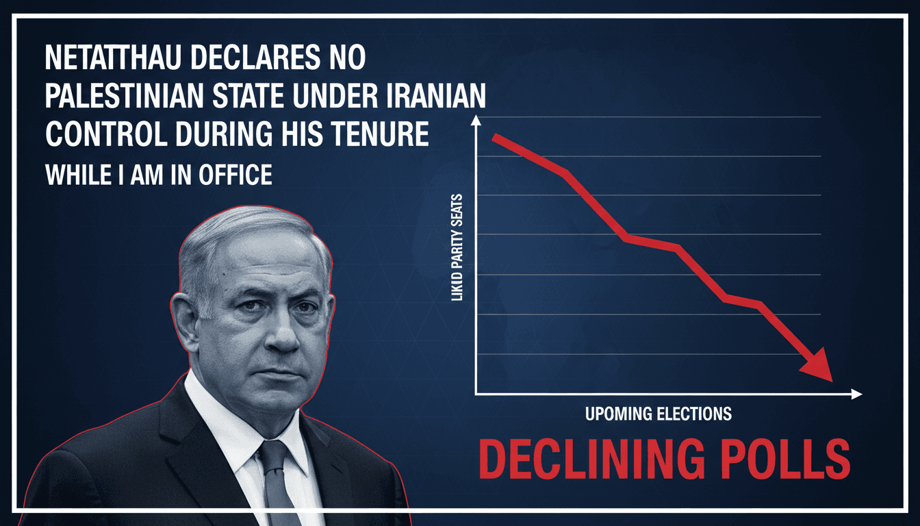 Netanyahu Declares No Palestinian State Under Iranian Control During His Tenure