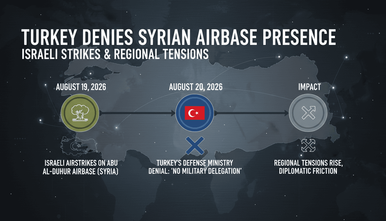 A map highlighting Turkey and Syria with military symbols indicating airstrikes and diplomatic tensions.