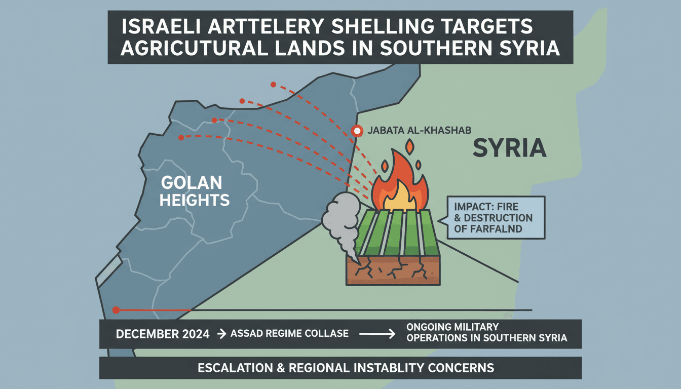 Israeli Artillery Shelling Targets Agricultural Lands in Southern Syria