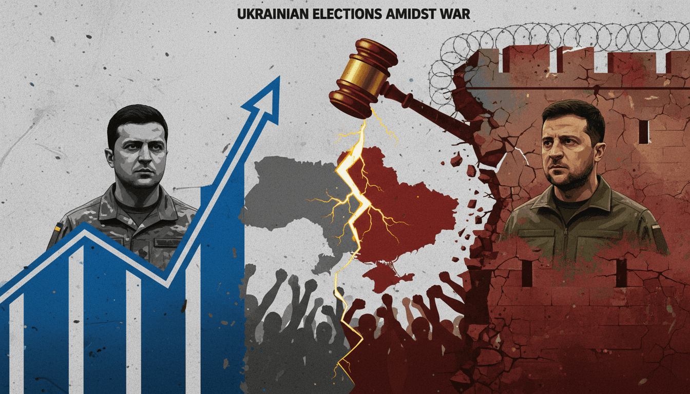 A graphic showing the political tension in Ukraine with Fedorov and Zelenskyy amidst the ongoing war.