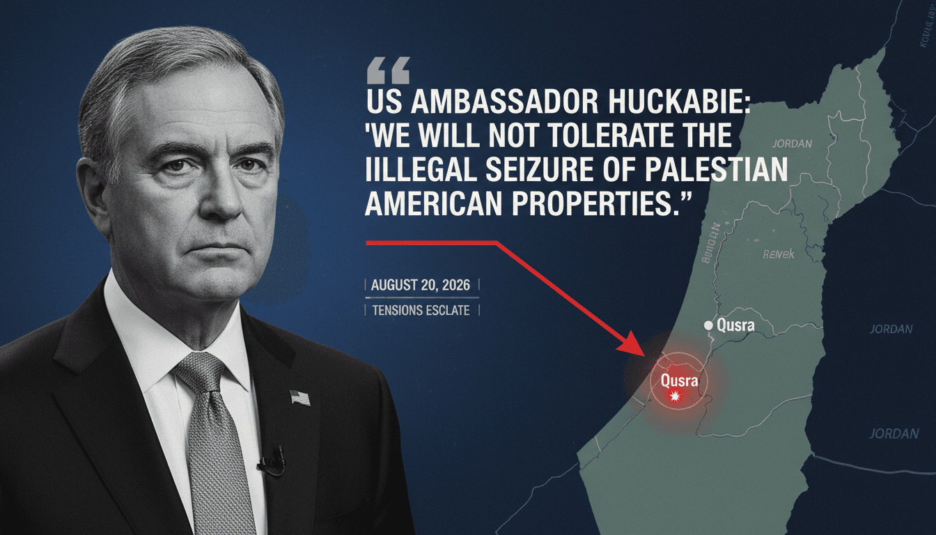 US Ambassador Huckabee Warns Israeli Settlers Against Seizing Palestinian American Properties