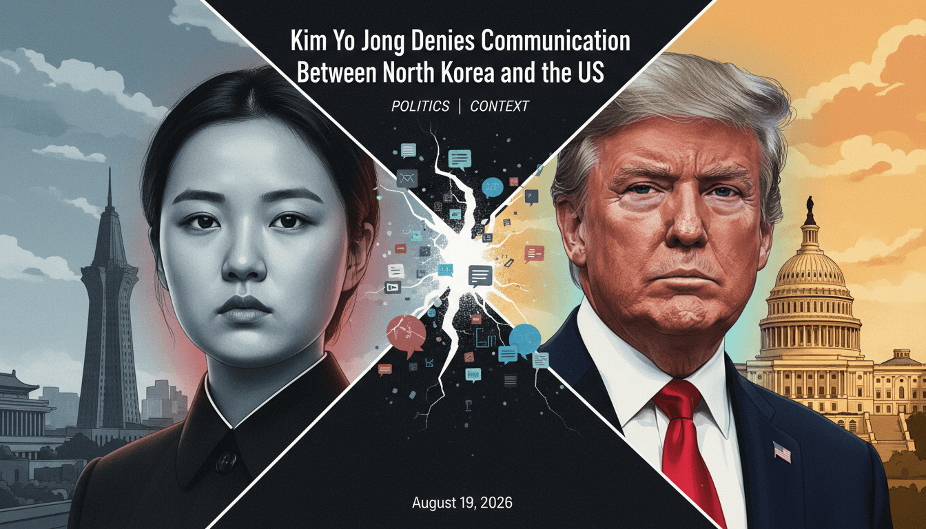 Kim Yo Jong Denies Communication Between North Korea and the US