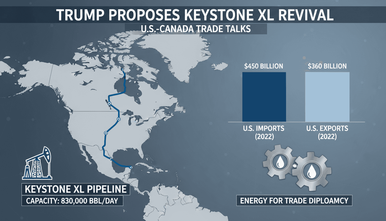 Trump Proposes Keystone XL Pipeline Revival During U.S.-Canada Trade Talks