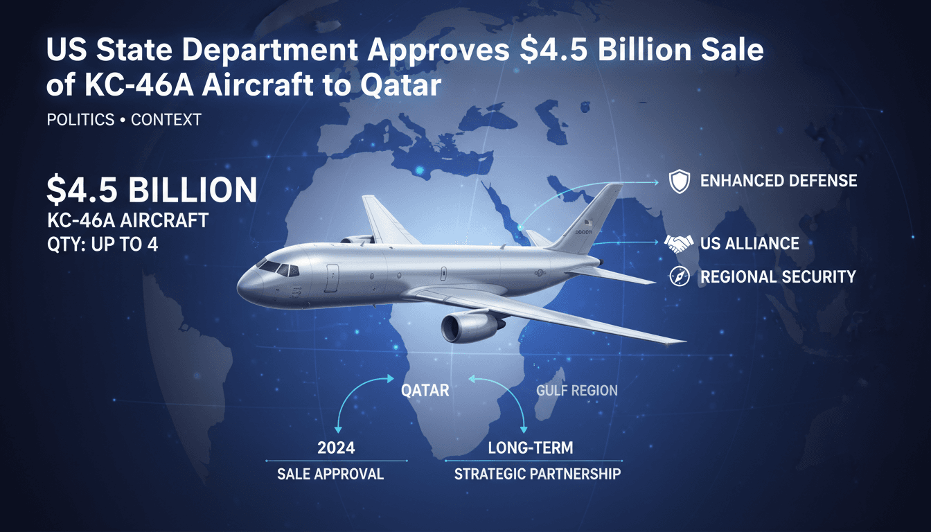 US State Department Approves $4.5 Billion Sale of KC-46A Aircraft to Qatar