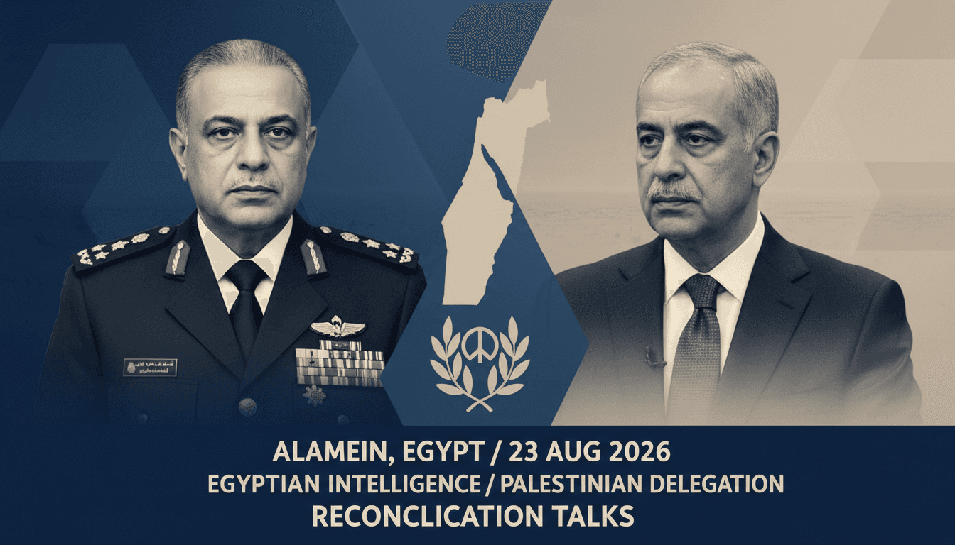 Egyptian Intelligence Chief Major General Hassan Rashad meets Palestinian leaders in Alamein to discuss reconciliation and elections.