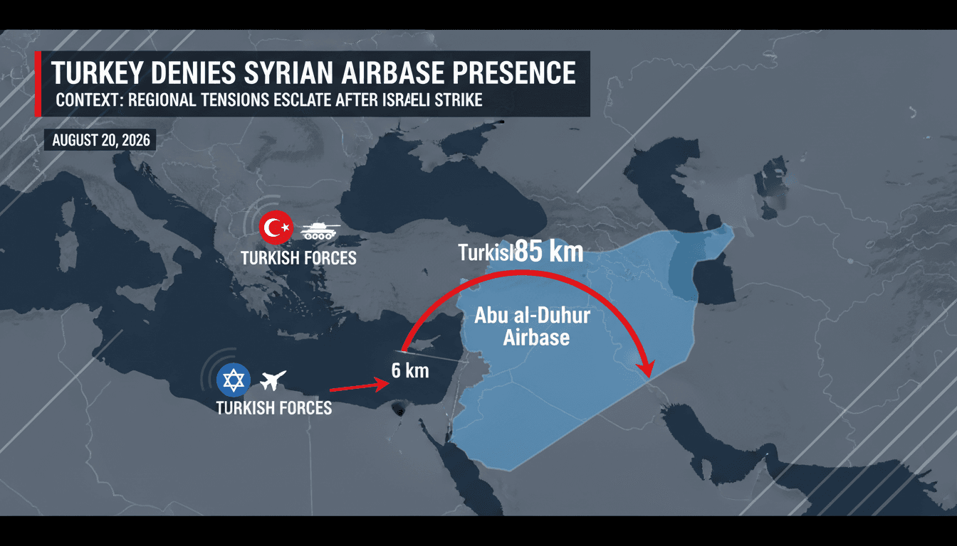 Turkey Denies Military Delegation Presence at Syrian Airbase After Israeli Strike