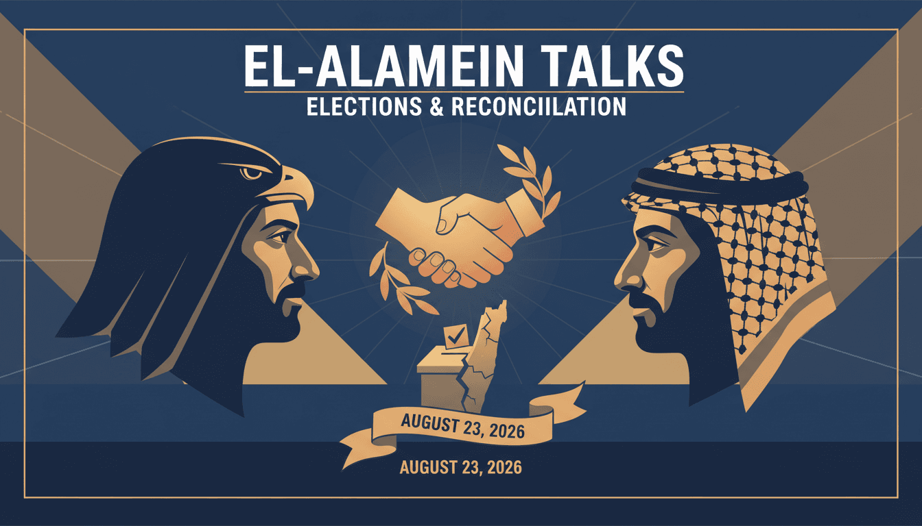 Egyptian Intelligence Director and Palestinian Vice President meeting to discuss elections and national reconciliation efforts.