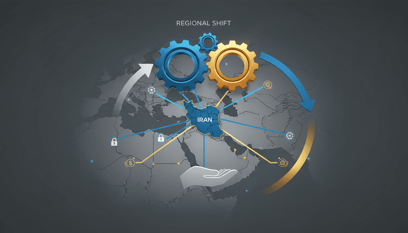 A map highlighting Iran's new regional security arrangements and economic cooperation initiatives.