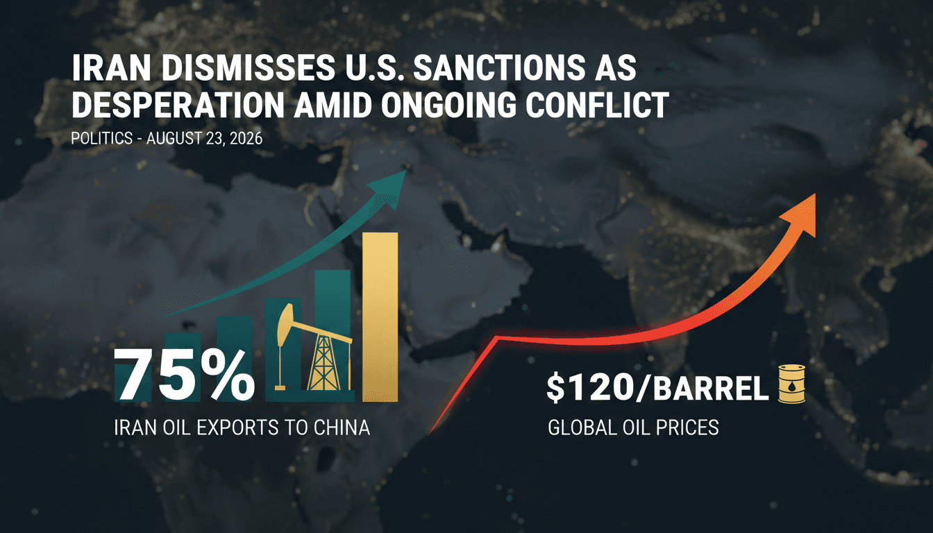 Infographic showing Iran's oil exports to China and the impact on global oil prices.