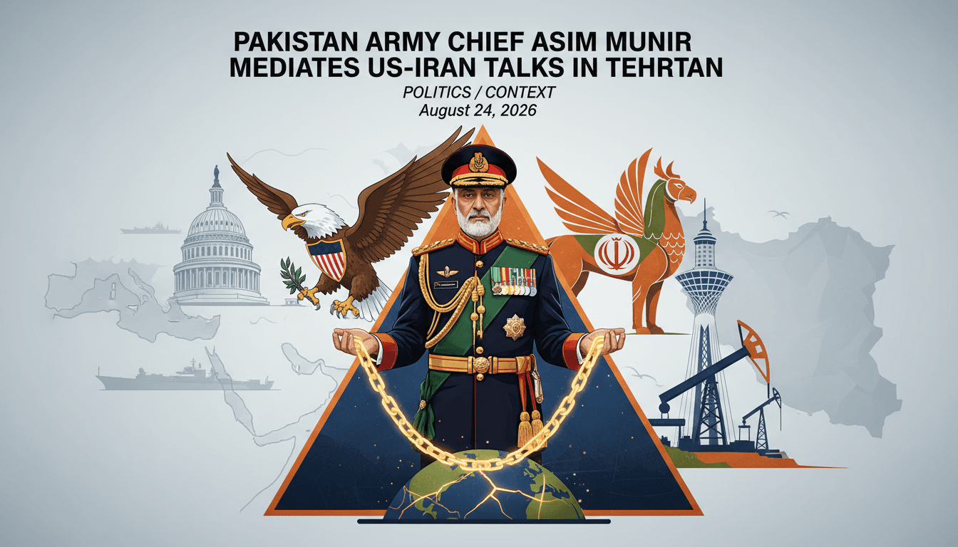 Field Marshal Asim Munir meeting Iranian officials to mediate US-Iran negotiations, highlighting regional diplomatic efforts.