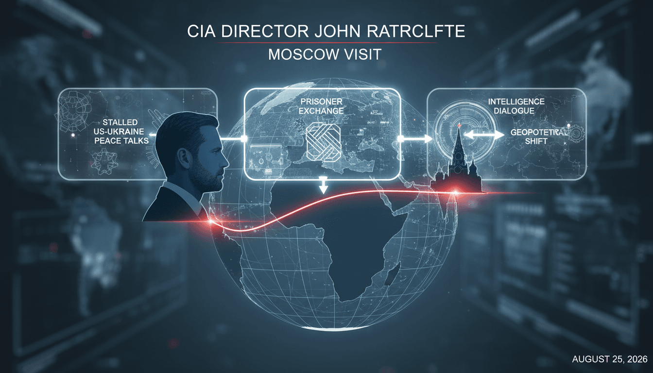 CIA Director John Ratcliffe's visit to Moscow, emphasizing intelligence discussions and geopolitical implications.