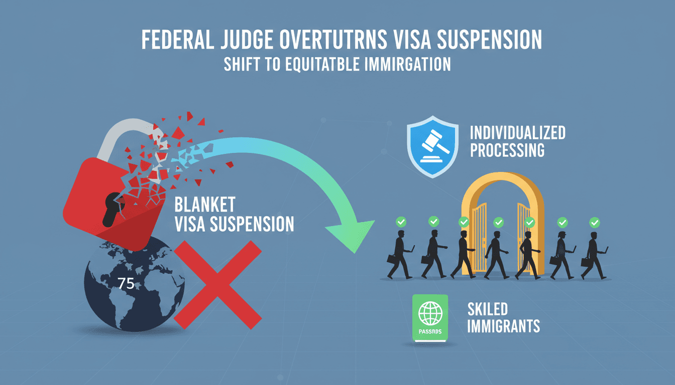 Federal Judge Overturns Trump Administration's Visa Suspension for 75 Countries