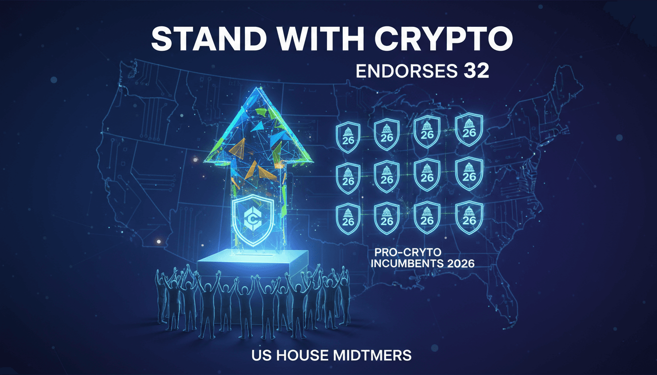 A graphic showing the rise of crypto advocacy in U.S. politics, featuring key endorsements and voter mobilization efforts.