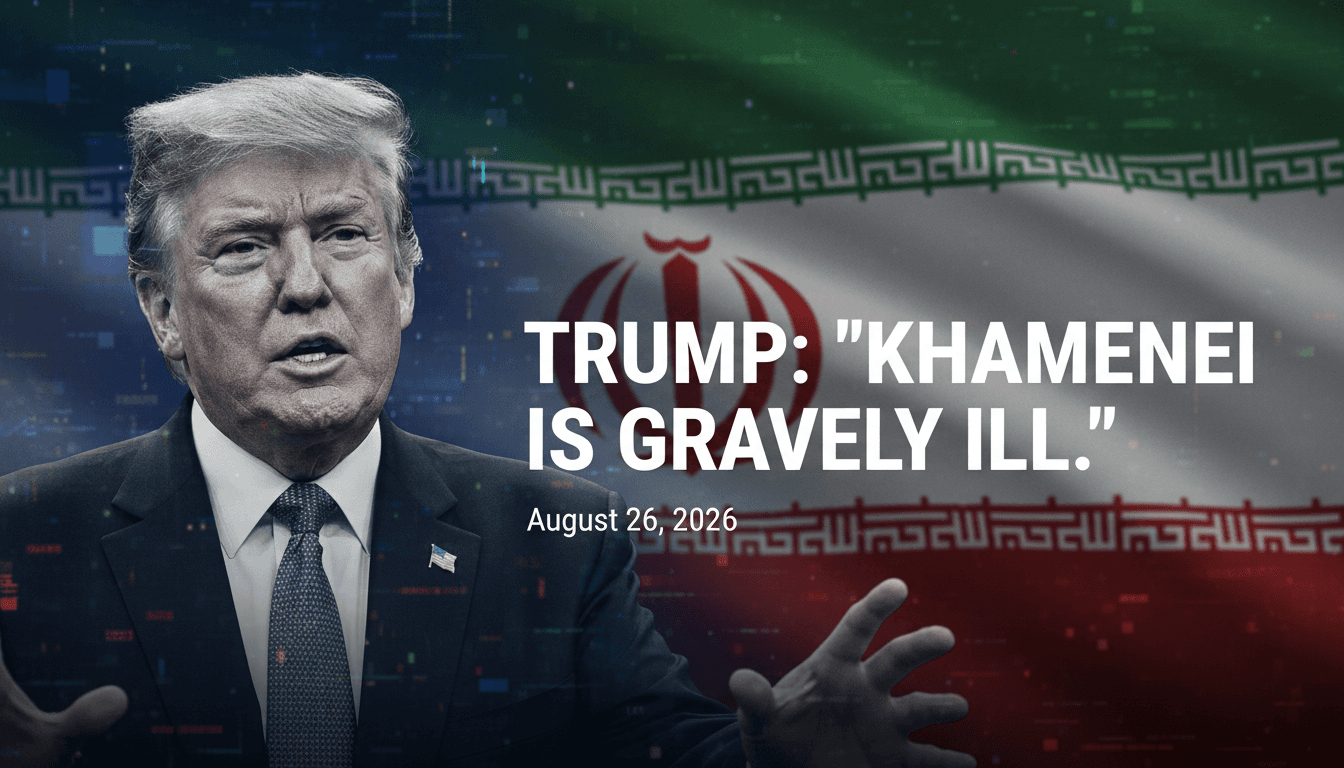 President Trump speaking about Iranian Supreme Leader Mojtaba Khamenei's health and leadership status.