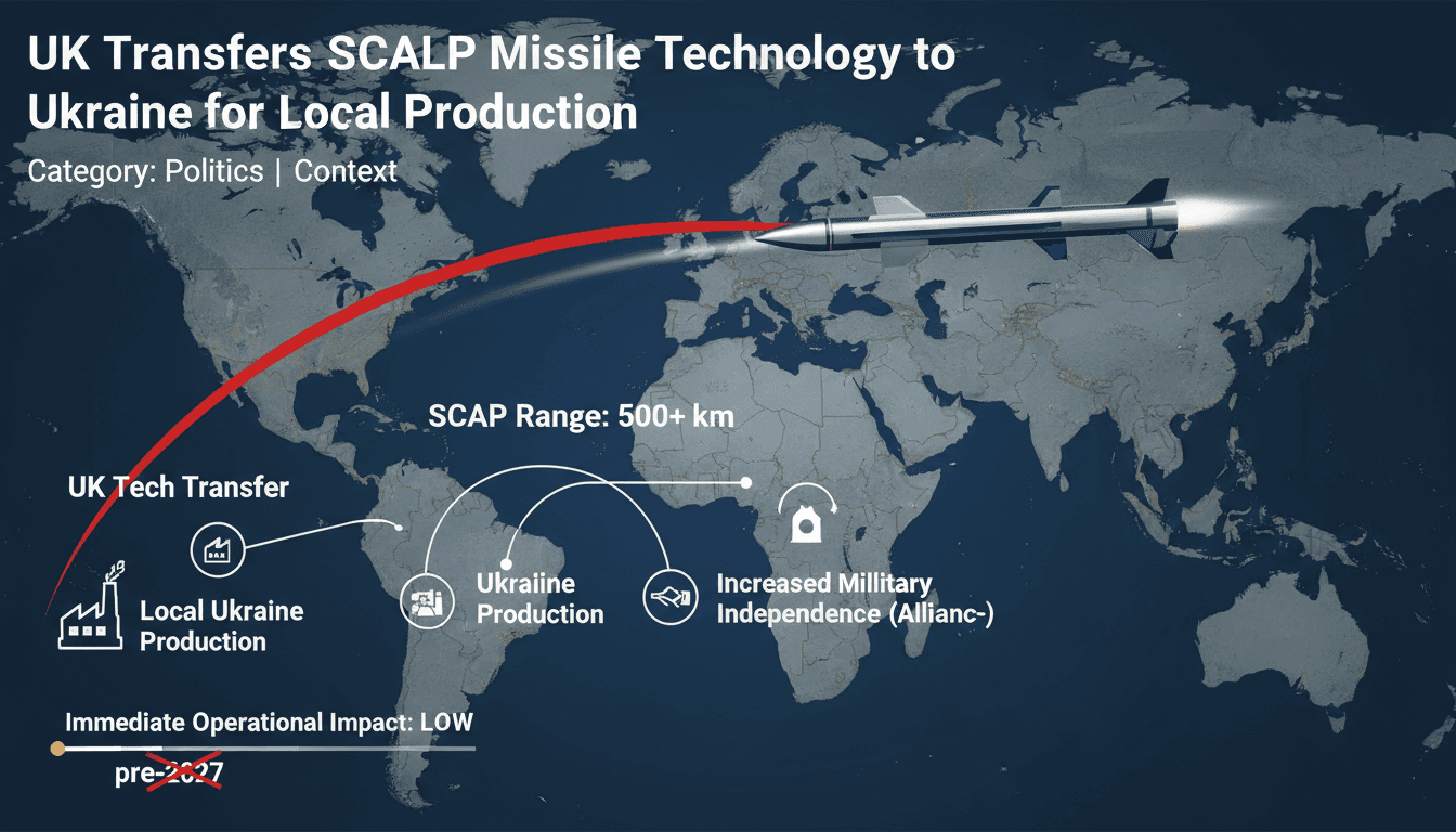 Infographic illustrating the SCALP missile's range and its significance for Ukraine's defense strategy.