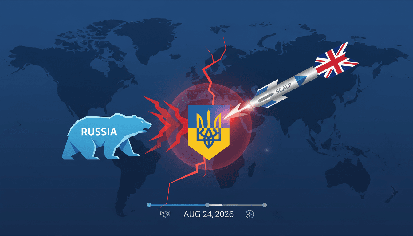 A map showing the geopolitical tensions between Russia, Ukraine, and Britain in the context of the Ukraine war.