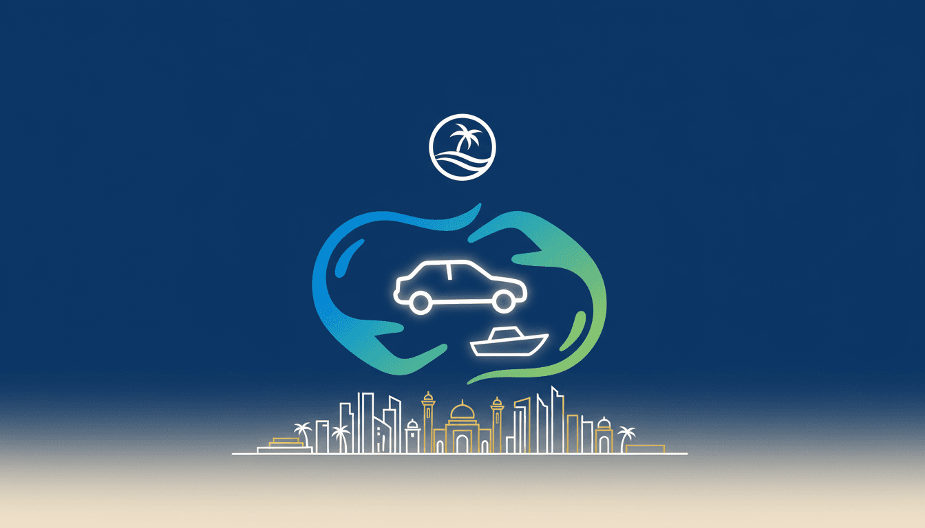 A visual representation of Abu Dhabi's campaign against abandoned vehicles and boats in public spaces.