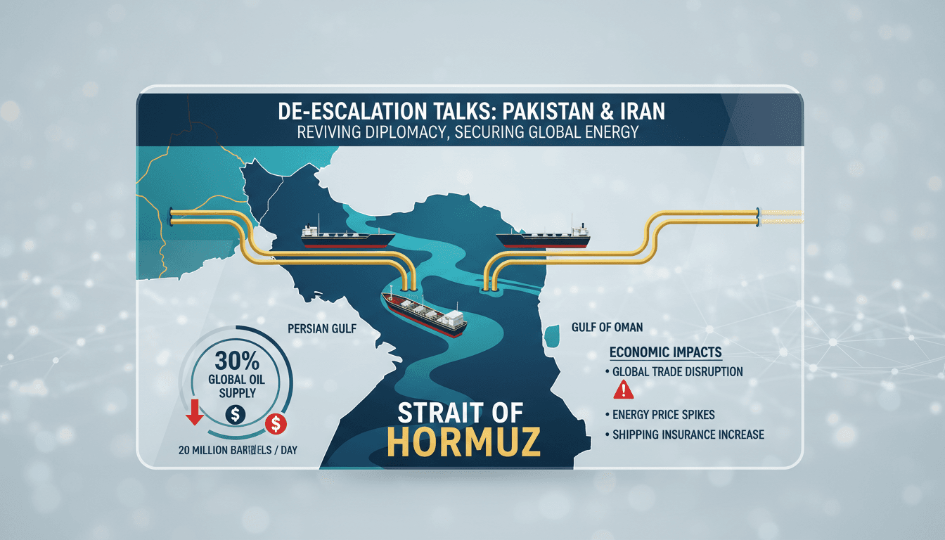 Diplomatic talks between Pakistan and Iran focusing on the Strait of Hormuz and its impact on global energy supplies.