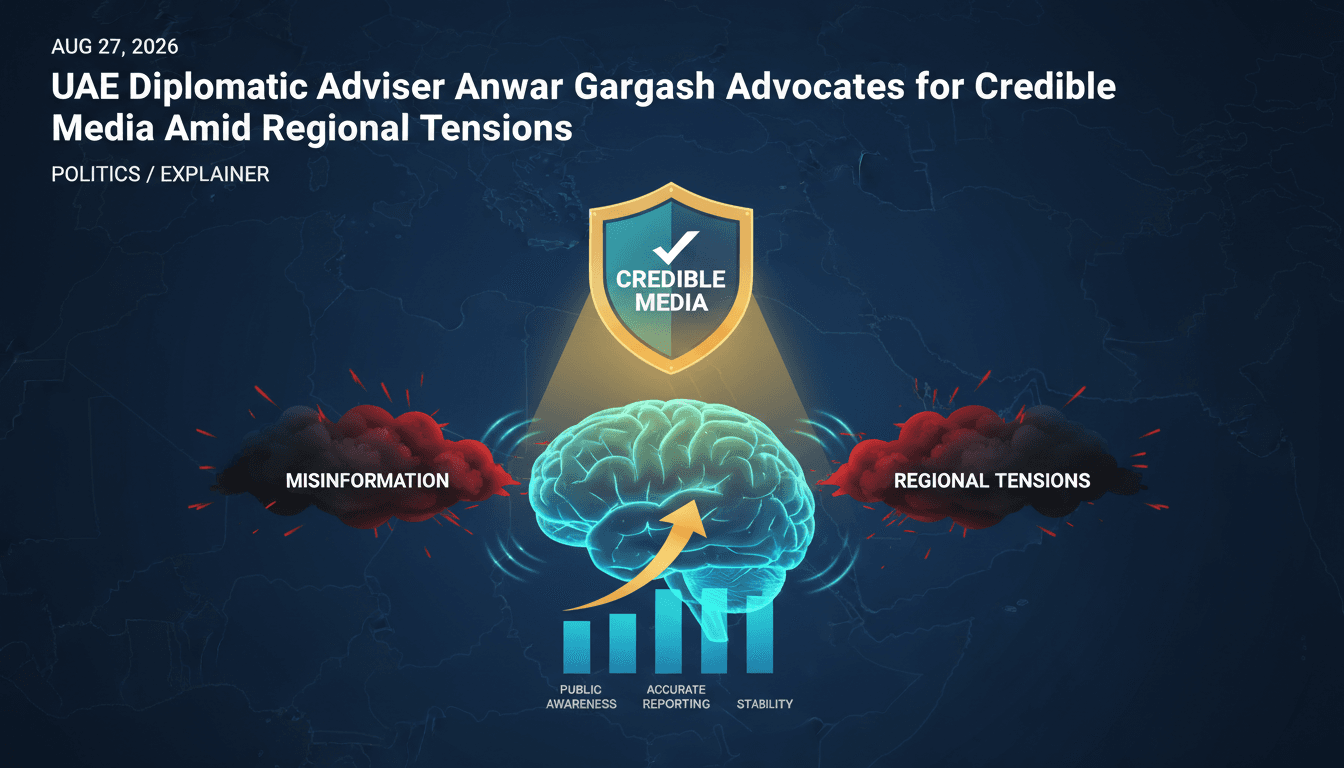 Anwar Gargash's statement on credible media's role in countering misinformation in the UAE.