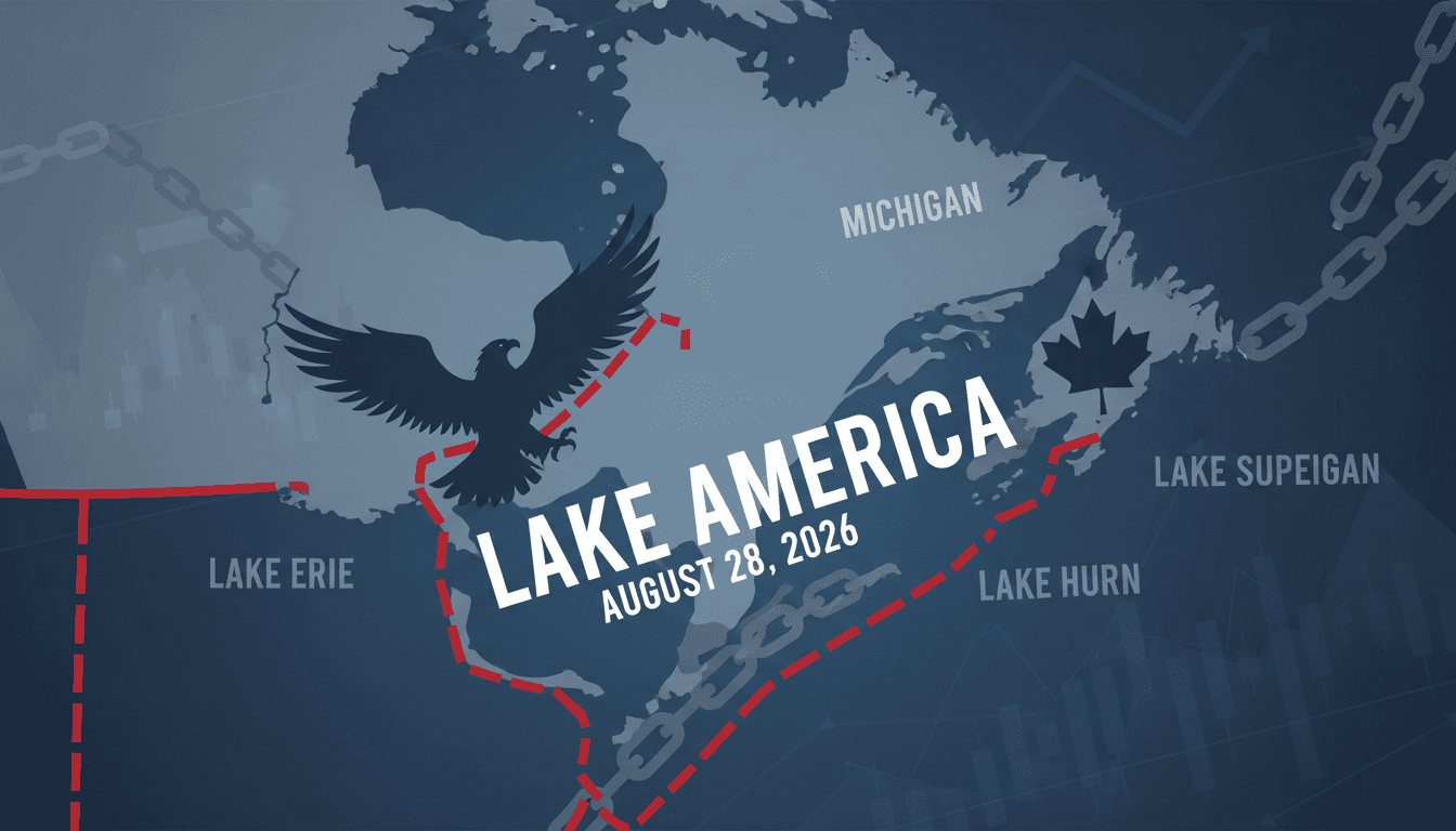 A map highlighting Lake America, showcasing the shift in identity and its implications for U.S.-Canada relations.