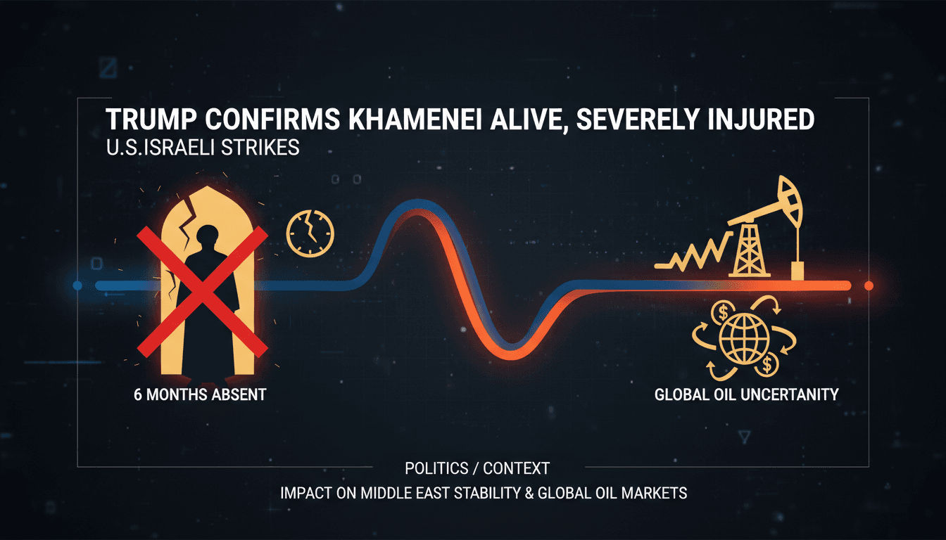 A graphic illustrating the timeline of Khamenei's absence and its impact on global oil markets.
