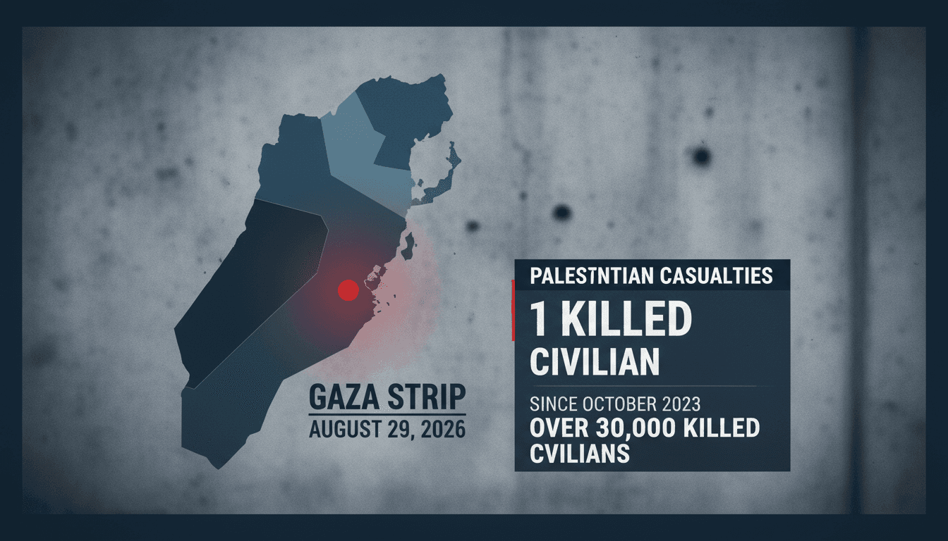 Map of Gaza highlighting the location of the shooting incident involving Israeli forces.