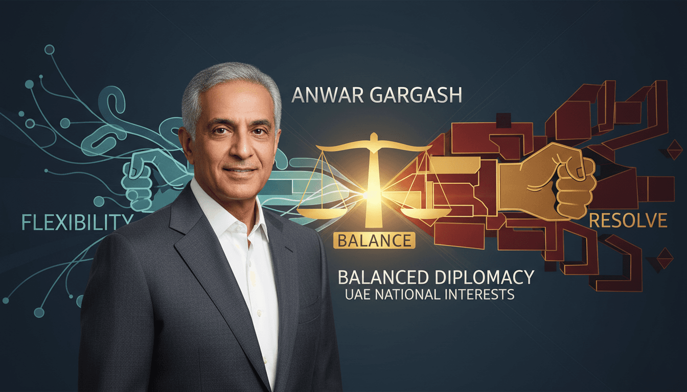 Dr. Anwar Gargash discussing balanced diplomacy in UAE's foreign policy.