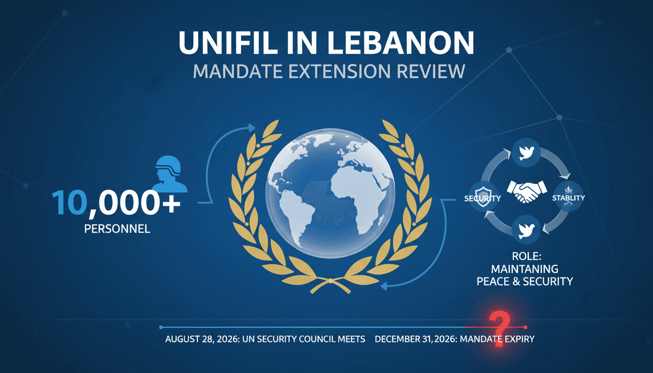 Infographic showing UNIFIL personnel and their role in Lebanon's peacekeeping efforts.