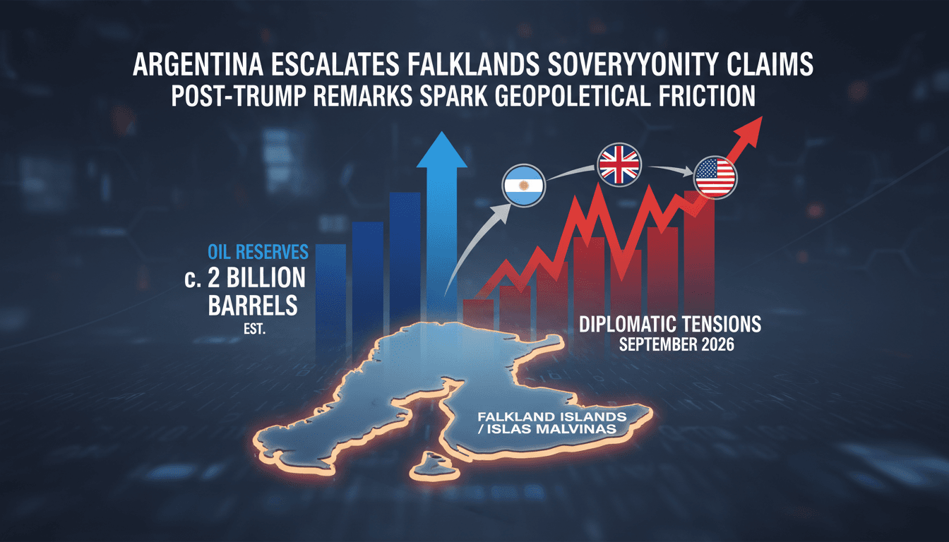 Map of the Falkland Islands highlighting oil reserves and geopolitical tensions.