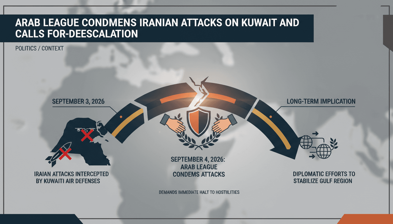Arab League Condemns Iranian Attacks on Kuwait and Calls for De-escalation