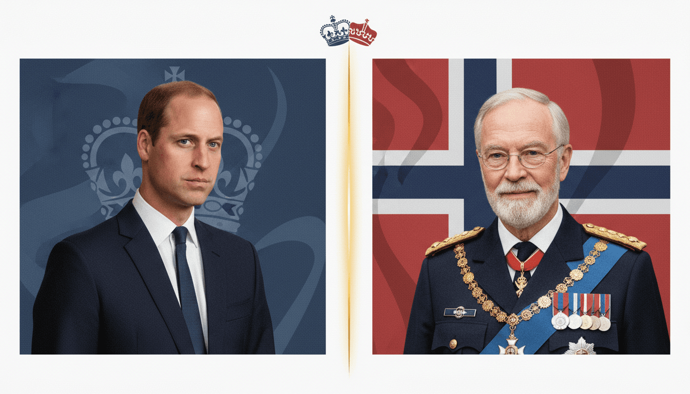 Prince William attending the funeral of King Harald V, showcasing royal diplomacy and international relations.