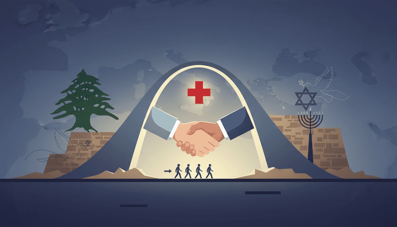 A visual representation of the prisoner release at the Naqoura border crossing, highlighting Lebanon and Israel's diplomatic efforts.