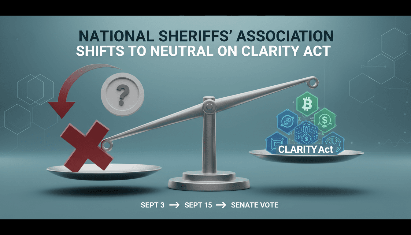 National Sheriffs’ Association Adopts Neutral Stance on CLARITY Act Ahead of Senate Vote