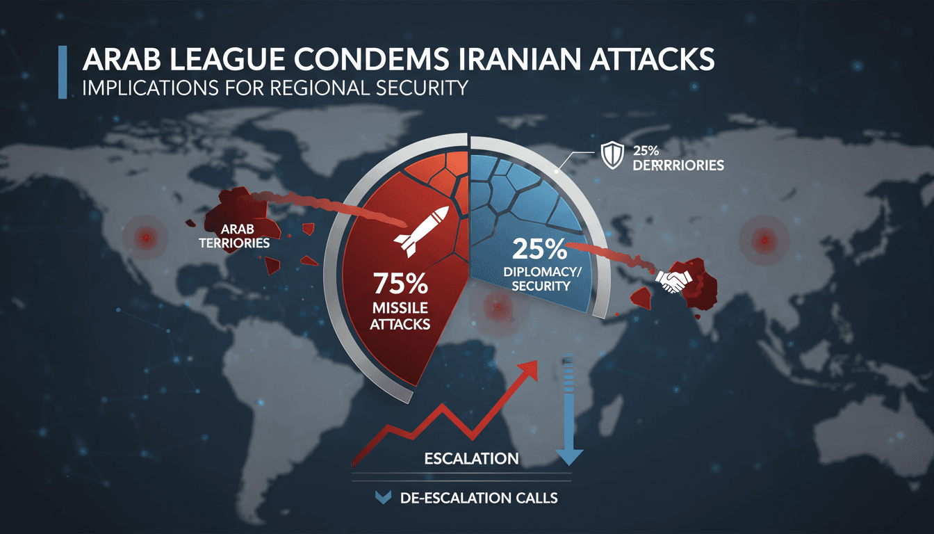 Infographic showing the percentage of missile attacks on Arab territories and their implications for regional security.